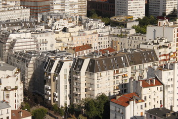 Fototapeta premium Immeubles à Paris, vue aérienne