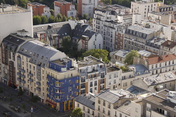 Fototapeta premium Immeubles à Paris, vue aérienne