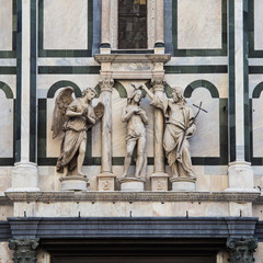 The statues above the door of Paradise, Baptistery of San Giovan