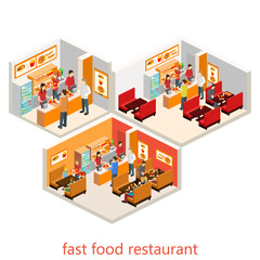 isometric fast food restaurant