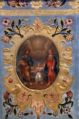 Vie de Jésus. La Sainte Famille. Eglise Saint-Nicolas de Véroce..