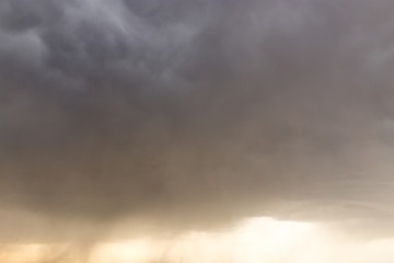 beautiful sky with clouds in the evening