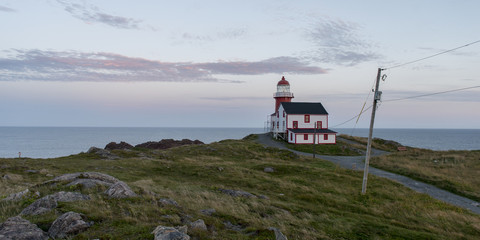 Lighthouse on Avalon Peninsula, Newfoundland, Canada - obrazy, fototapety, plakaty