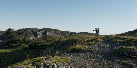 Newfoundland, Canada, Couple walking 