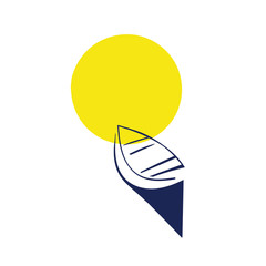 The boat in the sun.