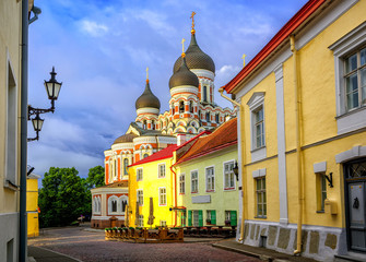 Fototapeta na wymiar Alexander Nevsky Cathedral, Tallinn Old Town, Estonia