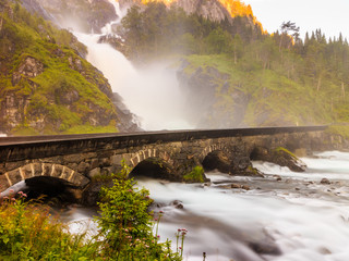 Latefossen waterfall in Norway