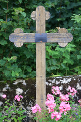 Croix en bois. Saint-Nicolas de Véroce..