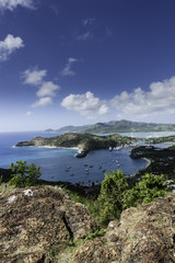 Fototapeta na wymiar English Harbour Antigua & Barbuda from Shirley Heights