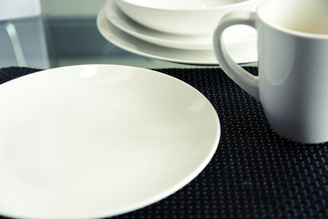 Fototapeta na wymiar modern design kitchen accessories - flat lay