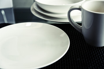 modern design kitchen accessories - flat lay