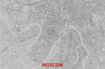 Fototapeta premium Карта Москвы вид сверху. Moscow Сity 