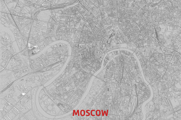 Карта Москвы вид сверху. Moscow Сity 