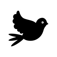 Dove icon. bird animal and peace theme. Isolated design. Vector illustration