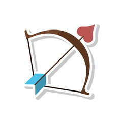 Cupids bow icon. Love passion and romantic theme. Isolated design. Vector illustration