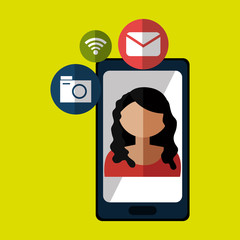 avatar smartphone play vector illustration eps 10