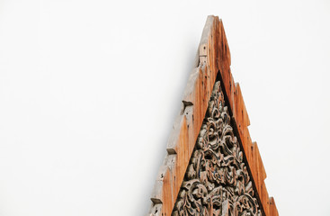 Triangle wood pattern thai style. Thai style of wooden triangle pattern 