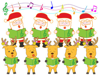 サンタクロースとトナカイによるクリスマスコンサート