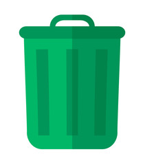 Green garbage bin