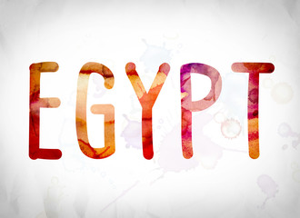 Egypt Concept Watercolor Word Art