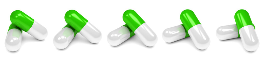 pills capsules isolated on white background.
Close up of pills capsule isolated on white background.