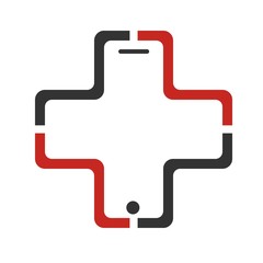 Smartphone medic logo design