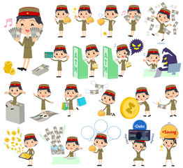 military wear japan style woman money