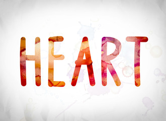 Heart Concept Watercolor Word Art