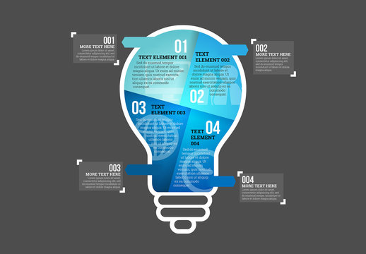 Four Part Bulb Infographic