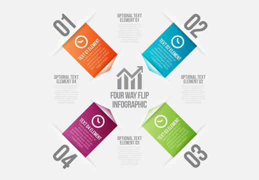 Four Way Diagonal Infographic