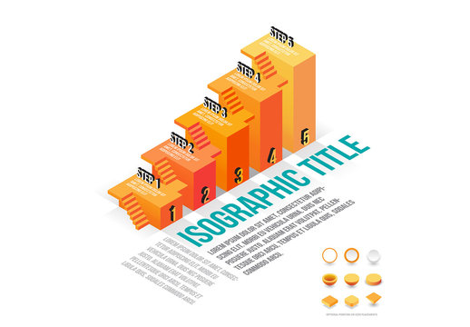 Isometric Stair Graphic Infographic