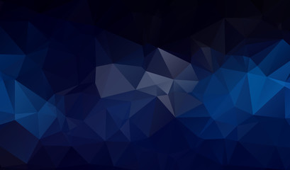 Multicolor blue, yellow, orange polygonal illustration, which co