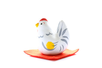 Japanese new year cock isolated #2