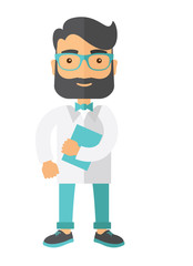 Young attractive resident doctor