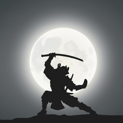 A Samurai Under The Moonlight 