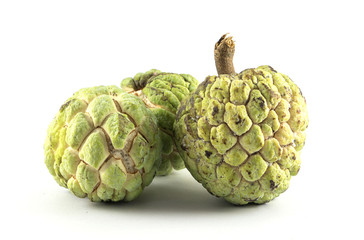 sugar apple isolated on white background