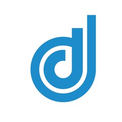 d letter initial logo design