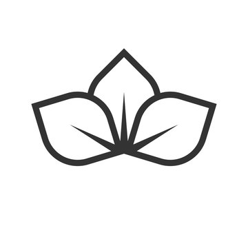 Abstract sakura flower logo design