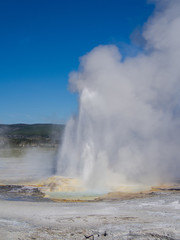 Geyser Basin in Yellowstone