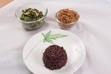 Vegetarian food Thai-style with Stir-fried vegetables 