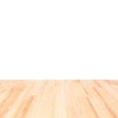 beige wooden floor and white background wall for product display