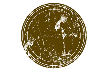 Blank Oval Stamp isolated on white.