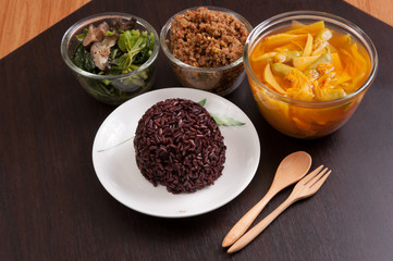 Vegetarian food Thai-style with Stir-fried vegetables 