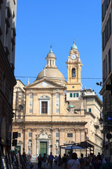 Fototapeta na wymiar Church Chiesa del Gesu in Genoa, Italy