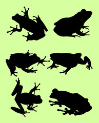 awesome frogs silhouette