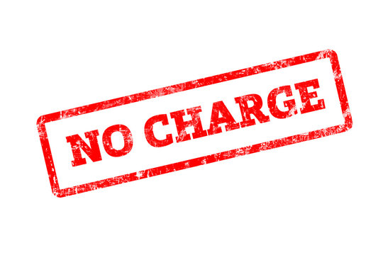 No Charge red rubber stamp