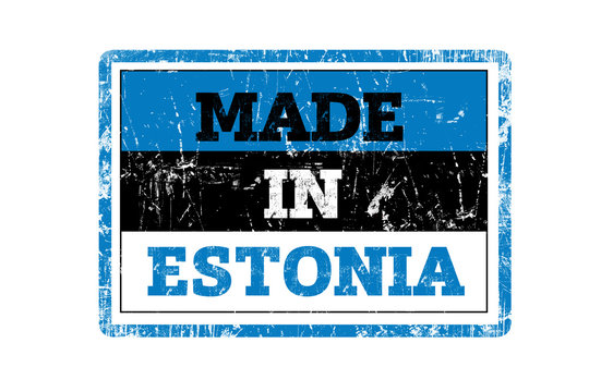 Made in Estonia, Flag Stamp.