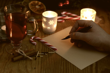 hand writing Christmas