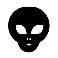 Grey alien icon illustration design