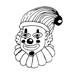 clown hand draw doodle illustration design